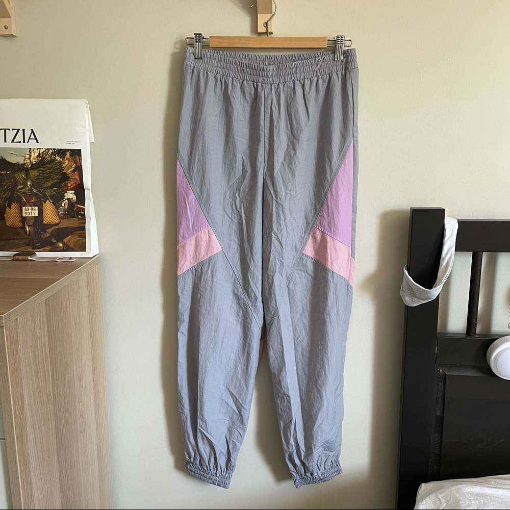Nylon Joggers in Grey Size Medium